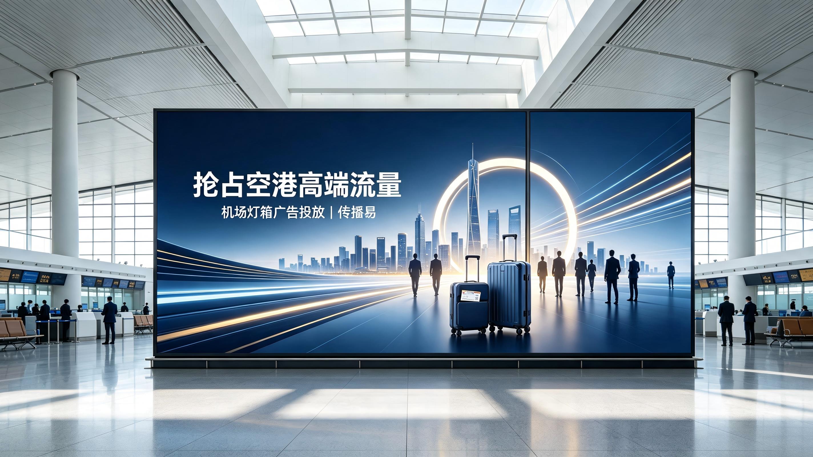 机场灯箱广告投放找传播易 机场灯箱广告投放找传播易
