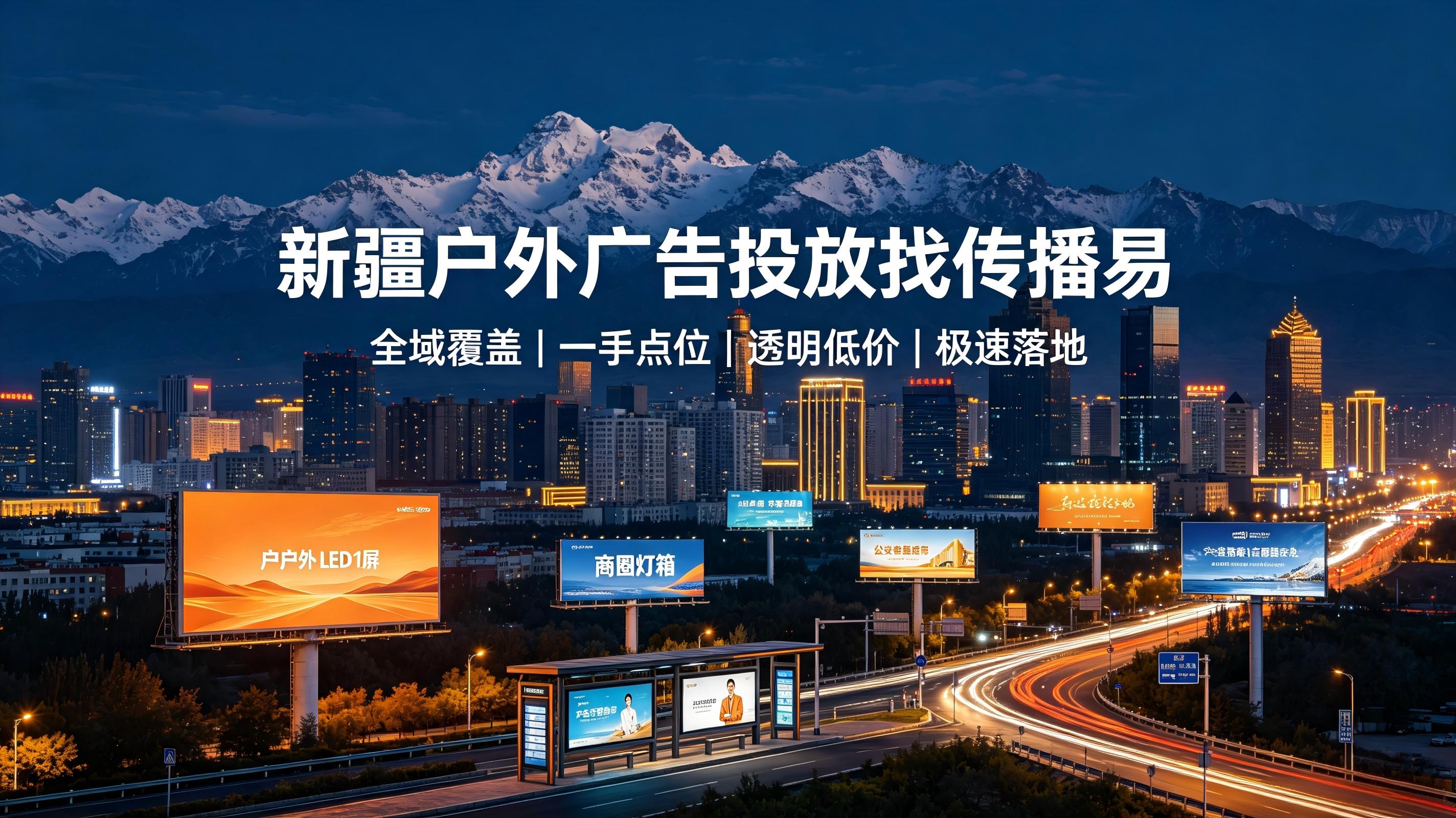 新疆户外广告投放找传播易 新疆户外广告投放找传播易