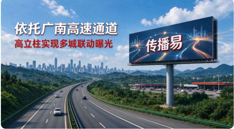 依托广南高速通道，高立柱实现多城联动曝光