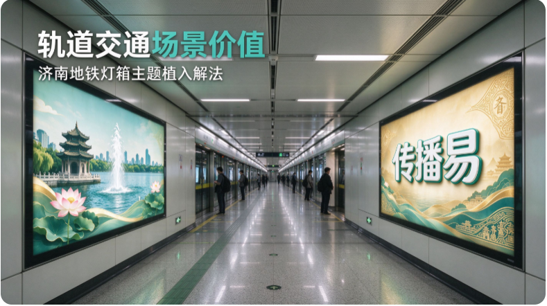 轨道交通场景价值：济南地铁灯箱主题植入解法