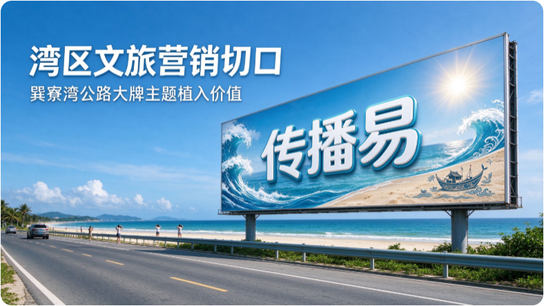 湾区文旅营销切口：巽寮湾公路大牌主题植入价值
